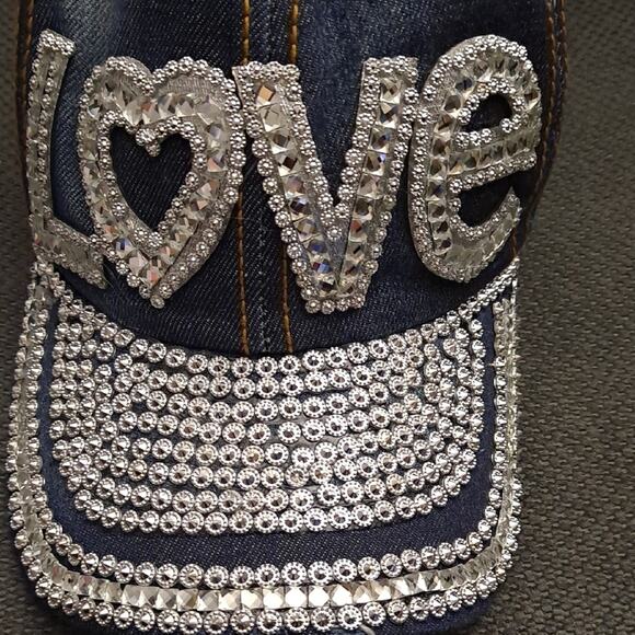 Stylish Blue and Tan Hat for Effortless Elegance Glitter Glam - Picture 4 of 5